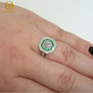 Anillo de Diamantes de Dos Colores con Halo, Serie de Lujo, Diamante Cultivado en Laboratorio de Alta Calidad, Certificado IGI, Platino, Varios Tamaños, Personalizable - Product Image 4
