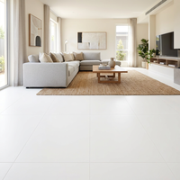 Carrelage en porcelaine émaillée velours mat 800x800 Super Blanc pour salon, cuisine, piscine