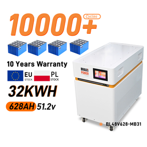 แบตเตอรี่ลิเธียมโซลาร์เคลื่อนที่แบบติดตั้งบนพื้น 51.2V 628Ah 32KWh EV 8000 รอบการใช้งาน 600Ah 30kWh สำหรับระบบกักเก็บพลังงานภายในบ้าน - Product Image 3