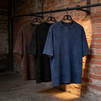 T-shirt vintage délavé à l'acide avec logo personnalisé, t-shirt oversize en coton lourd 100% pour homme