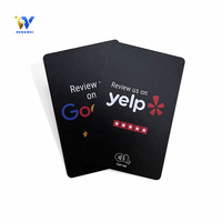 Tarjeta de Visita NFC de PVC para Pagos en Hoteles, Redes Sociales (Instagram/TikTok), Reseñas de Google, 13.56MHz NFC213, Resistente al Agua, Colores Personalizados