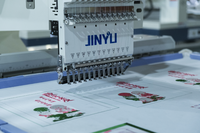 JINYU 500*800mm kepala tunggal mesin bordir terkomputerisasi dengan 12-15 jarum Maquina De Bordar-harga kompetitif