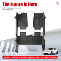 Vente chaude TPE revêtements de voiture revêtements de sol imperméables tapis de sol de voiture facile à nettoyer pour Tesla nouveau modèle Y série de lancement 2025 seuil d'enveloppement