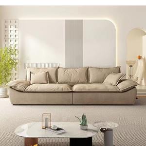 Italiano molto semplice da salotto con tecnologia di flanella capelli divano a fila dritta - Product Image 1