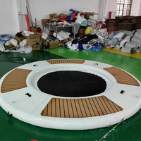 Extérieur Gonflable Rond Filet Flottant Chaises Longues Chaise Adulte Bronzage Pier Piscine à Vendre