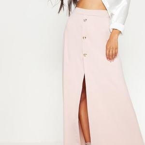 กระโปรงแมกซี่กระดุมหน้าเอวสูงสำหรับผู้หญิงแบบกำหนดเอง - Product Image 4