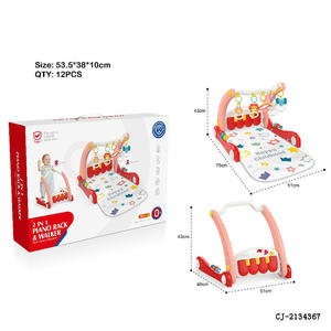 <span class=keywords><strong>Gimnasio</strong></span> de Juego y Andador 2 en 1 para Bebés, Tapete de Actividades con Piano, Juguetes Sensoriales Suaves, Diseño Seguro y Estable, Perfecto para 0-24 Meses - Product Image 2