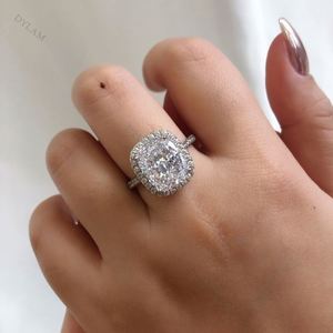 Nouvelles arrivées Dylam, vente chaude, sans MOQ, bagues de mariage pour femmes de luxe de haute qualité avec pierres CZ 8A, bagues en argent sterling S925, bijoux - Product Image 2