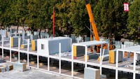 Cabines portables, camp de travail temporaire à distance, maison modulaire en conteneur, hébergement pour camp de raffinerie, pour travaux d'ingénierie civile