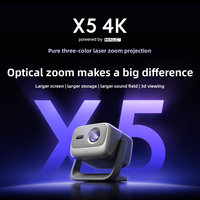Proyector Láser Triple JMGO X5 Max 4k 6000 ANSI Lúmenes 8G+128G, Zoom Digital 1.93x, WiFi7, Proyector Inteligente para Cine en Casa