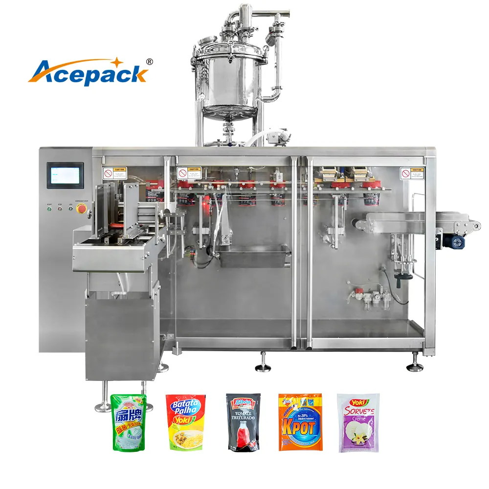 High-Accuracy Fully Automatic Food Beverage Packing Machine Premade Bag Liquid Powder Sealing PLC Bearing Chemical Engine Gear