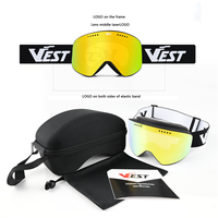 Masques de ski personnalisés, masques de snowboard à double couche anti-buée, coupe-vent, vision large pour hommes et femmes, ski d'hiver