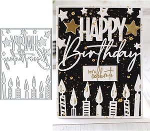 <span class=keywords><strong>Joyeux</strong></span> <span class=keywords><strong>anniversaire</strong></span> cadre métal acier au carbone carte métal matrices de découpe pochoirs découpés pour décoratif gaufrage papier meurt - Product Image 5