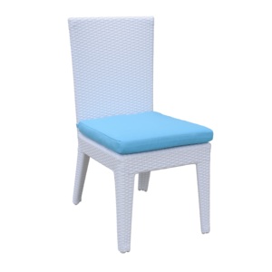 Silla de Comedor Lateral de Mimbre <span class=keywords><strong>Sintético</strong></span> para Jardín, Patio, Restaurante, <span class=keywords><strong>Muebles</strong></span> de Exterior a Precio Económico - Product Image 6