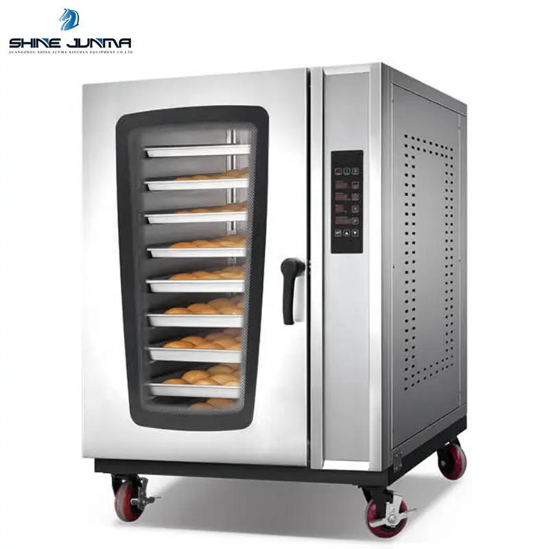 الخبز التجاري فرن حراري كهربائي الفولاذ الصناعي المقاوم للصدأ الهواء الساخن 5 8 10 صواني واحد زجاج باب الفرن الغاز 1100