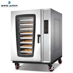 Forno elétrico de cozimento de pão, forno de aço inoxidável industrial 5 8 10 bandejas, forno de vidro único, porta 1100