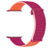 Bracelet de montre double section à boucle Velcro pour la série Apple Ultra Watch Bracelet de montre sport en nylon coloré, imperméable et respirant