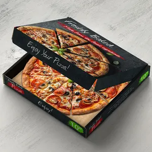 All Size 9 10 11 12 14 18 Inch pizza box reusable corrugated paper pizza packing Delivery box With Your Own Logo