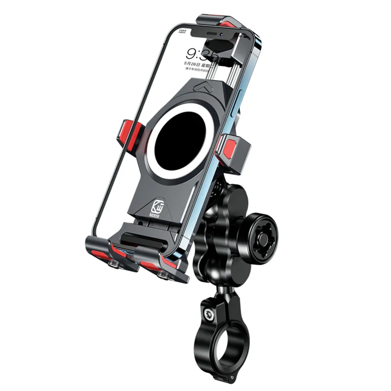 Автоматический замок и быстросъемное крепление для телефона на мотоцикл велосипед Скутер вездеход держатель для мобильного телефона на руль с вибрационным демпфером