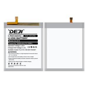 <span class=keywords><strong>Batterie</strong></span> de remplacement pour téléphone portable Samsung <span class=keywords><strong>Galaxy</strong></span> A15 4G A15 5G, conforme à la norme IEC62133, grande capacité 5000 mAh, EB-BA156ABY - Product Image 1