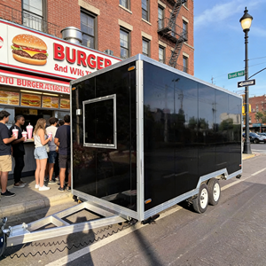 Remolque <span class=keywords><strong>de</strong></span> Comida Cuadrado para Pizza y Hamburguesas, Remolques <span class=keywords><strong>de</strong></span> Comida Rápida para Estados Unidos con Equipamiento Completo - Product Image 1