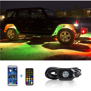 UTV ATV Xe tải thuyền phổ Rock ánh sáng ứng dụng điều khiển dẫn trong vỏ 4/6/8/12 vỏ tùy chọn không thấm nước không dây RGB đèn đá - Product Image 2