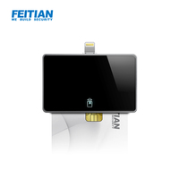 Clé USB mobile Feitian pour iOS, lecteur/graveur de carte intelligente IR301-C56 certifié MFi avec interface et matériaux en métal, ABS et PC