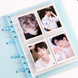 Carpeta para Tarjetas Fotográficas de 3 Pulgadas, con Cinta de PU, Tamaño A5 |   Álbum de Fotos Coleccionable KPOP, para Tarjetas Coleccionables, PVC Libre de Ácido, Negro, Protección UV - Product Image 6