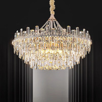 Lustre en cristal moderne, simple et luxueux pour salon duplex, villa, hall d'hôtel, maison haut de gamme