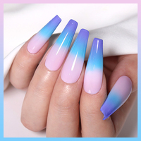 Vernis à ongles gel personnalisé à logo, effet scintillant, changeant de couleur selon la température, marque privée, haute qualité