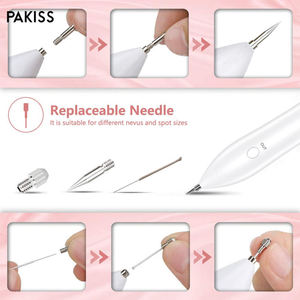 PAKISS 3-Level Adjustable Mole Removal <b>Pen</b>, USB Rechargeable Spot <b>Eraser</b> with 2 Interchangeable Needles - Product Image 5