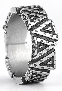<span class=keywords><strong>Anello</strong></span> Vintage in Acciaio Inossidabile Placcato Nero con Testo Runico Vichingo, Impermeabile e Antiossidante, Misure da 7 a 15 - Product Image 5