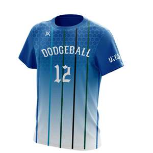 Vêtements de Dodgeball Personnalisés OEM, Impression par Sublimation, Tissu Anti-Transpiration, <span class=keywords><strong>Maillot</strong></span> des Dodgers de <span class=keywords><strong>Brooklyn</strong></span>, Remise sur Quantité - Product Image 2
