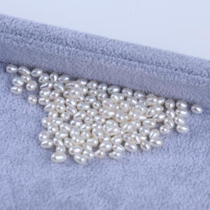 ไข่มุกจูจี้ธรรมชาติ รูปทรงข้าว 3*4 มม. ไข่มุก AK สีขาวและสีชมพู แบบเม็ด ไม่มีรู สำหรับทำสร้อยคอ DIY - Product Image 5
