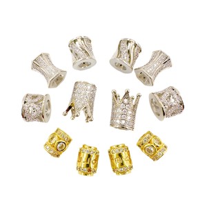 Perles d'espacement en zircon de style européen et américain, taille hexagonale, pour la création de bijoux DIY - Product Image 2