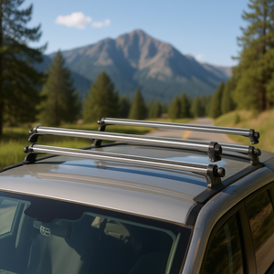 Barra transversal universal de aluminio para portaequipajes de techo, 47.24 pulgadas, capacidad de 165 libras, para montaje en el techo de automóviles y camionetas, fácil instalación - Product Image 2