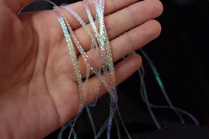 15 colori linea di pizzo intrecciato piatto 3mm toni perlescenti emergenti Streamer costola corpo acqua salata mosca legante materiali - Product Image 6