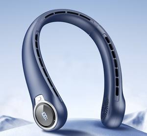 Ventilador de Cuello USB Portátil de 4000 mAh, Mini Ventilador Eléctrico de Refrigeración sin Aspas, Manos Libres - Product Image 1