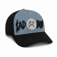 Gorra de Béisbol de Lujo con Bordado 3D, 5 Paneles, Visera Negra, Perfil Alto, Gorras de Gamuza Premium, Estilo Urbano, Personalizada, Unisex