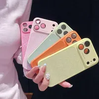 Coque de téléphone scintillante à paillettes Bling pour iPhone 17 16 15 14 13 12 ProMax, protection d'objectif en cristal, antichoc, couleur bonbon