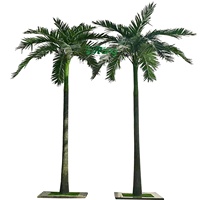 Taille personnalisable 7 mètres de cocotier artificiel fait à la main pour décor intérieur de centre commercial de restaurant avec emballage solide