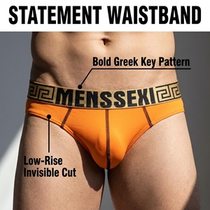 <span class=keywords><strong>Slip</strong></span> da <span class=keywords><strong>Uomo</strong></span> Sexy a Vita Bassa con Elastico in Vita a Motivo Greco, Tasca 3D, in Nylon Elasticizzato, Intimo alla Moda, Colori Vivaci, <span class=keywords><strong>Slip</strong></span> Bikini da <span class=keywords><strong>Uomo</strong></span> - Product Image 4