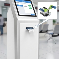 Imprimante thermique haute vitesse KP-212A 58 mm 250 mm/s USB RS232 LAN avec coupeur automatique pour systèmes de distribution ATM et de gestion des files d'attente