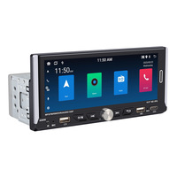 Autoradio Voiture MP5 1 Din avec Écran LCD Capacitif 6,8 Pouces, Lecteur MP3 MP5 FM et Audio Bluetooth