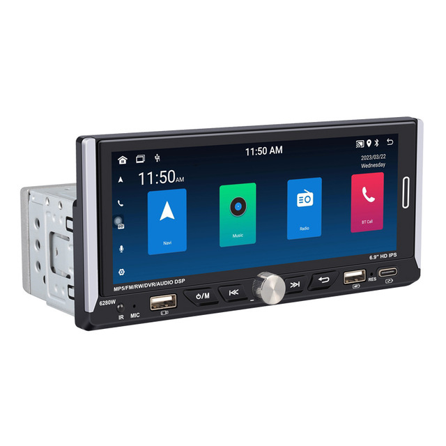 1Din Car MP5 Player Radio 6.8 Inch LCD Capacitive Screen Car Radio MP3 MP5 FM Player BT Car Audio