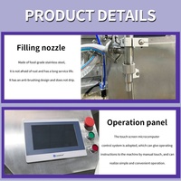 Machine de remplissage semi-automatique à tête unique pour bouteilles en plastique, boissons, miel, huile, shampoing, yaourt, jus, lait, haute précision