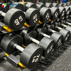 Mancuernas Comerciales en Lbs para Musculación y Fisicoculturismo Accesorios de Gimnasio para el Hogar Equipo de Pesas Libres de Goma Mancuernas Redondas de 5 Lbs - Product Image 2