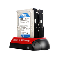 Estación de Acoplamiento USB a IDE/SATA para Discos Duros, Carcasa Todo en Uno de 2.5/3.5 Pulgadas para Mac/PC, Material PU, Molde Privado, en Stock