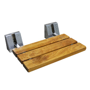 Coussin de bain en forme de cœur, tabouret pliant en bois massif, siège de douche pour salle de bain, 400mm x 340mm, pour une utilisation sûre des personnes âgées - Product Image 4