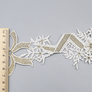 2025 thời trang nhiều màu hoa ren trang trí-Polyester hoa thêu viền cho váy/váy/Hàng thủ công - Product Image 6